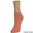 thumbnail image 3 of MeMoi Gradient Shades Soft-Fit Cotton-Rich Low Cut Socks - Womens - Female, One Size, Black, 3 of 5