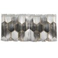 thumbnail image 7 of Yayeee Kitchen Curtains Tier Set of 2 Light Filtering 57"x36" Over Sink Window Panels, Gray Hexagons, 7 of 7