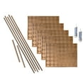 thumbnail image 1 of FASÄDE Miniquattro Decorative Vinyl Backsplash 15 sq ft Kit in Polished Copper, 1 of 6