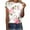 Multicolor, variant on Fesfesfes Layering Shirts for Women's Summer Casual Crewneck Short Sleeve T-Shirts Floral Print Fit Basic Tops Tees Blouses 14(XXXL)