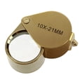 thumbnail image 4 of 2Pcs 10X Magnifying Magnifier Glass Jewellers Eye Foldable Jewelry Loop Loupe(Golden), 4 of 5