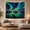 Green Night Sky, variant on Northern Lights Aurora Over Mountain Lake in Starry Night Sky, Serene Celestial for Space Enthusiasts, Mystical Nature Wall Art, Christmas Gift, Tapestry Wall Hanging for Bedroom and Living Room
