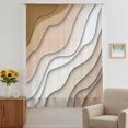 thumbnail image 3 of Beige Ombre Sheer Curtains 54 Inches Long, Modern Geometric Abstract Cream Light Filering Curtains, Breathable Simi Curtain Privacy Drapes for Kitchen Bathroom Nursery Small Window Treatment, 3 of 9
