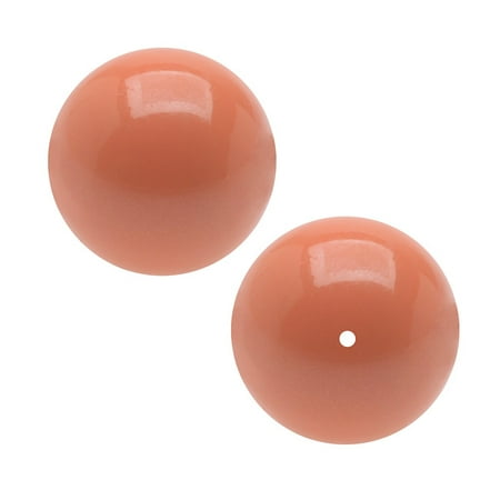 Swarovski Coral - Swarovski Crystal, #5810 Round Faux Pearl Beads 4mm, 50 Pieces, Coral