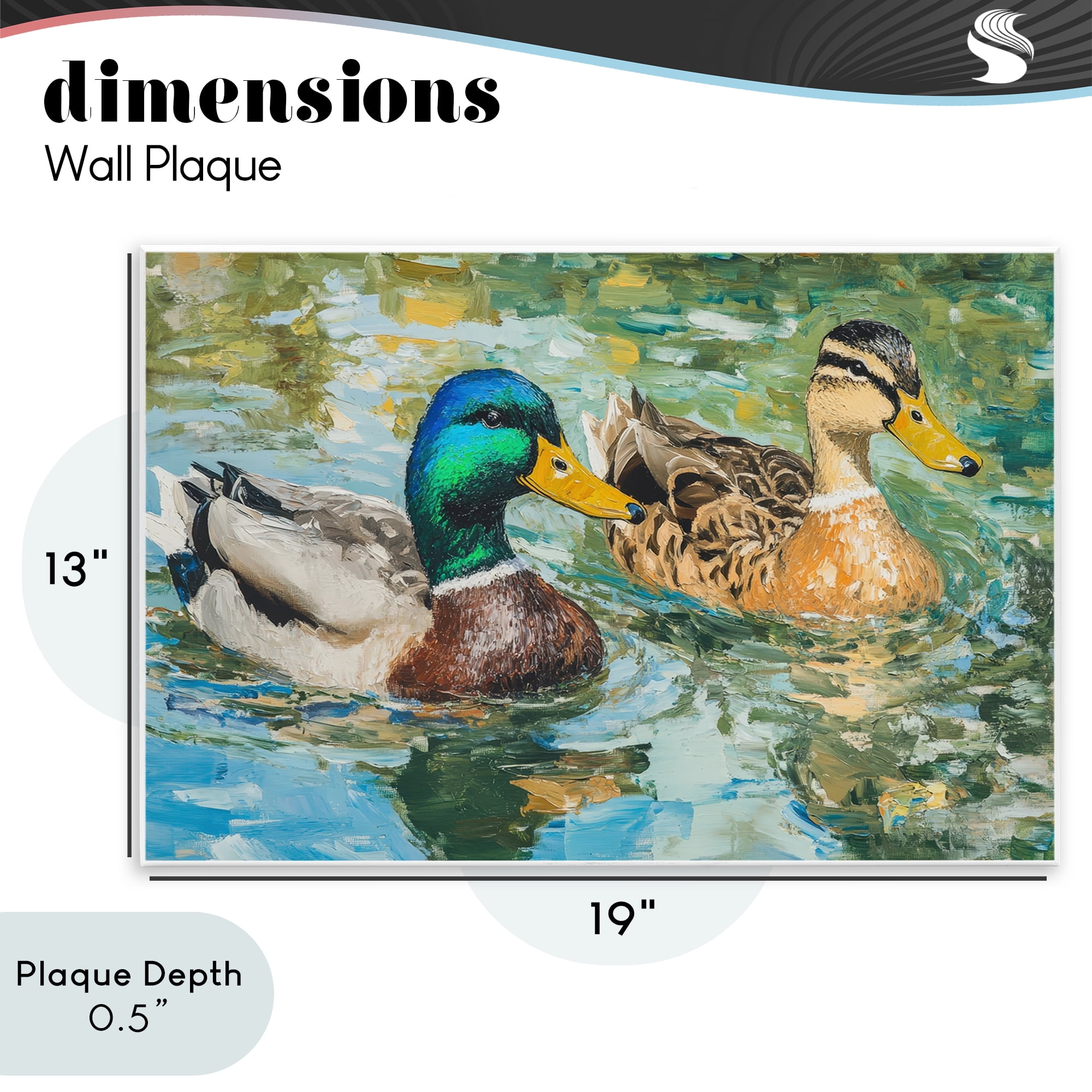Stupell Industries Ducks Out For A Swim Wall Plaque Art, design by Petal Prints Design