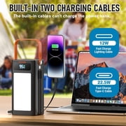 PGYOB Portable Charger Power Bank 50000mAh , 120W Super Fast Charging with SOS Light&LED Display , Battery Backup for Laptop/IPhone/Android, for Camping ,Home Backup ,RV Trips ,Emergency Power
