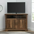 thumbnail image 2 of Walker Edison Two-Door Corner TV Stand for TVs up to 48", Reclaimed Barnwood, 2 of 10