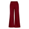 thumbnail image 4 of fartey 2025 Wide Leg Trousers for Women Relaxed Casual Solid Color Beach Trousers with Zipper Button Pockets Yoga Sports Pants, 4 of 6