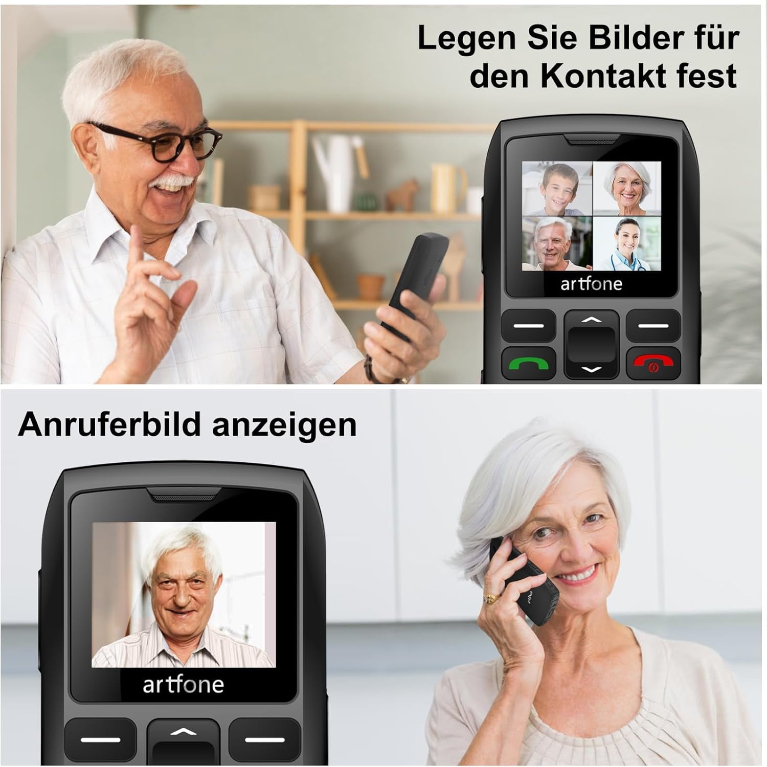 4G Volte Big Button Cell Phone Unlocked for Seniors Big Buttons Phone C1+4G for Elderly & Kids, Clear Sound, SOS Button, Convenient USB-C & Charging Dock, Talking Numbers
