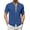 Deep Blue, variant on Mens Summer Beach Shirt Knit Crochet Button Down Shirts Short Sleeve Retro Lightweight Hawaiian Shirt Fashion Resort Wear
