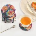 thumbnail image 5 of WOBOGO Dyeing Rose Coil Coasters Set of 6 Minimalist Cotton Woven 3.94 inch Non-Slip Insulated and Absorbent Home Accessories., 5 of 7