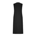 thumbnail image 5 of Mifsaly Cotton Dresses for Women Button Detail Midi Sleeveless Tank Dress Summer Lightweight Loose Fit Sundress with Pockets XXL, 5 of 9