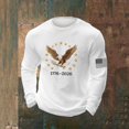 thumbnail image 2 of Mens 1776-2026 250th Anniversary Shirt Crewneck Long Sleeve Sweatshirt with Eagle Print Casual Loose Pullover Patriotic 4th of July Shirts, 2 of 3