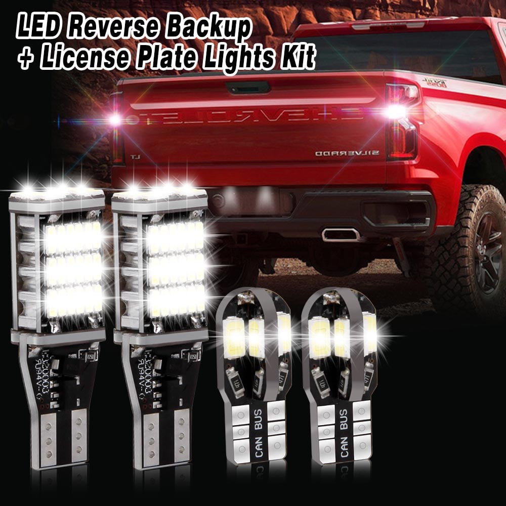 Reverse Backup License Plate Light LED Bulbs for Chevy Silverado 2019 2020 2021