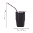 thumbnail image 3 of 3 oz Cute Mini Tumbler Shot Glass Set，With Straw and Lid Sublimation Double Stainless Steel Wine Glass，Mini Insulated Coffee Mug Mugs For Bars, Tea, 3 of 7