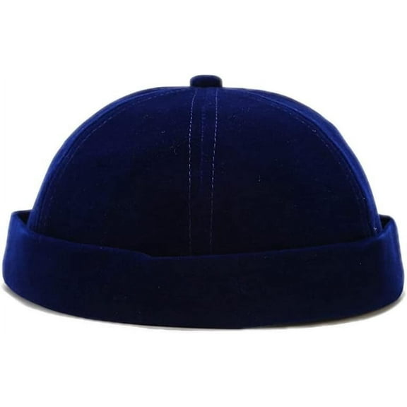 YooGuoGuo Unisex Velvet Brimless Beanie Hat Vintage Hip Pop Rolled Cuff Skullcap Docker Cap