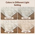 thumbnail image 7 of Design&I 5'x7' Ultra Soft Area Rug, Beige Vintage Neutral Farmhouse Distressed Bordered Trellis Motif None Fluffy Washable Non Shedding for Bedroom Living Room Home Office, 7 of 7
