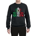 thumbnail image 2 of Wild Bobby Mexican Queen Latin Pride Unisex Crewneck Graphic Sweatshirt, Black, Small, 2 of 5