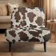 thumbnail image 2 of HELLHERO Cowhide Armless Accent Chair Cover, Stain Protection Dustproof Armless Accent Chair Protector for Bedroom Living Room, 2 of 8