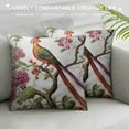 thumbnail image 3 of ONETECH  Pink Flower Bird Pillow Covers,Chinoiserie Pillow Covers Decorative Pillow Covers for Couch Living Room Bed Sofa,Farmhouse Pillow Covers, 3 of 5