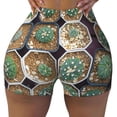 thumbnail image 2 of Lsque Cactus Garden Pattern High Waisted Biker Shorts for Women-Tummy Control Fitness Athletic Workout Running Yoga Gym Shorts,Moisture-Wicking-X-Large, 2 of 9