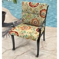 thumbnail image 3 of Jordan Manufacturing 44" x 22" Fanfare Sonoma Multicolor Floral Rectangular Outdoor Chair Cushion with Ties and Hanger Loop, 3 of 15