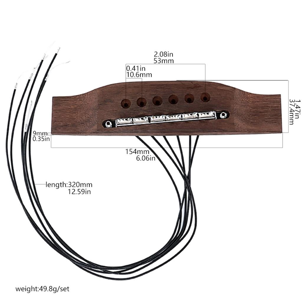 CEORPER Rosewood Acoustic Guitar Pickup For 6 String Instruments Featuring Electric Like Graininess High Performances Pickups