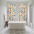 thumbnail image 4 of Colorful Eucalyptus Leaves Kitchen Curtain for Berdoom Living Room Cafe 72 Inch Length, Watercolor Botanical Modern Tiers Curtains Light Filtering Drapes Window Treatment 2 Panels 52"Wx72"L, 4 of 8