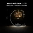 thumbnail image 6 of Yeuslor Candle Warmer Lamp for Jar Candles with Adjustable Brightness＆Timer，Handcrafted Crystal Candle Lamp Luxurious Design+2Bulbs,Home Decoration Electric Candle lamp(Black C-Shaped), 6 of 6
