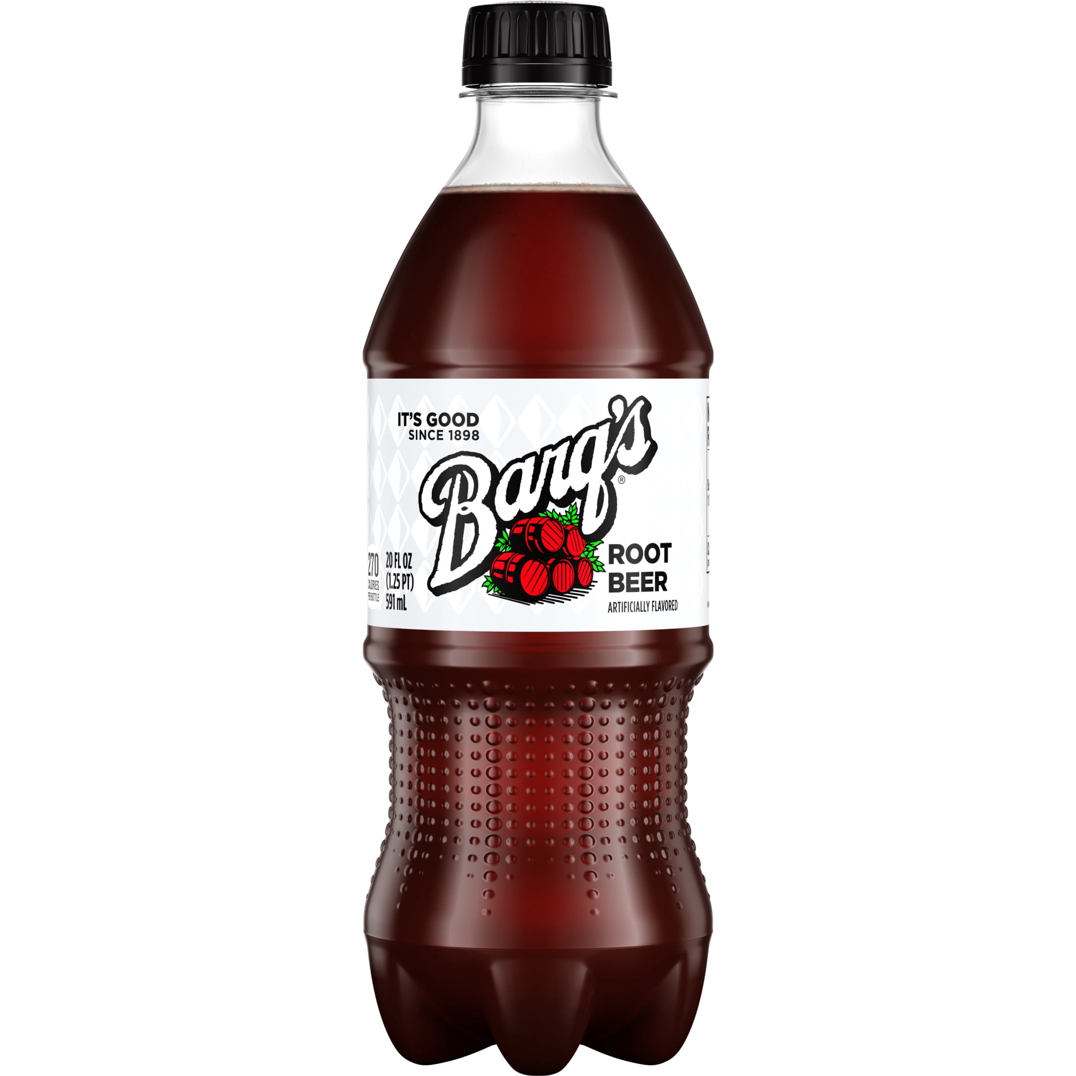 Barq's Root Beer Soda Pop Bottle, 20 fl oz