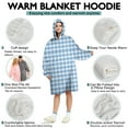 thumbnail image 5 of Comfy Wearable Blanket Hoodie for Women Men Adult, Oversized Sherpa Fleece Sweatshirt Blanket with Hood and Pocket, 5 of 7