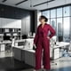 thumbnail image 3 of Palazzo Elegante de una Pieza con Blusa de Lazo y Pantalón Plisado para Mujer, 3 of 5