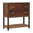thumbnail image 5 of Artisan Furniture Solid Wood Regency Woven 2-Drawer Nightstand in Chestnut finish, 5 of 10