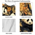 thumbnail image 4 of luoweisi Men's Beach Shorts Quick Dry Swim Trunks with Mesh Lining Panda Sunflower 2XL, 4 of 5