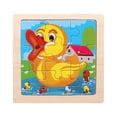 thumbnail image 1 of Rompecabezas De Madera De Nueve Piezas Con Animales De Dibujos Animados Rompecabezas De Madera Para La Educación Temprana De Los Niños Rompecabezas Educativo Juguete De Madera Para Niños De 2 A 5 Añ, 1 of 3