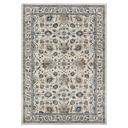 - Monarch Kerman Vase Antique Cream-Slate Area Rug - Multiple Sizes