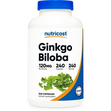 Nutricost Ginkgo Biloba Capsules 120mg, 240 Capsules, Supplement