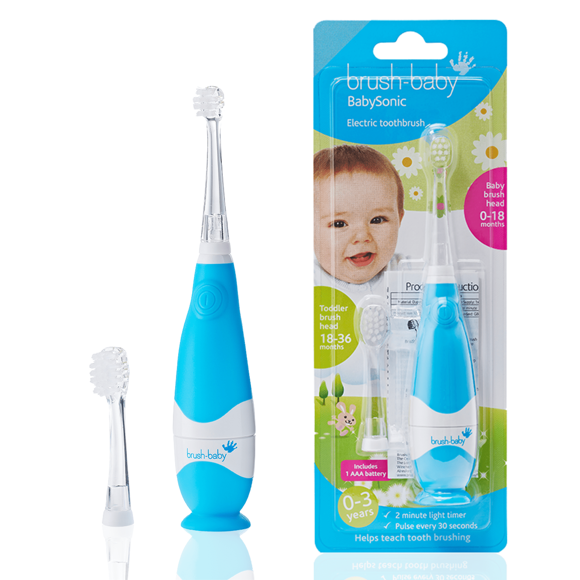 Brush-Baby BabySonic Electric Toothbrush for 0-36 Months NO BOX 