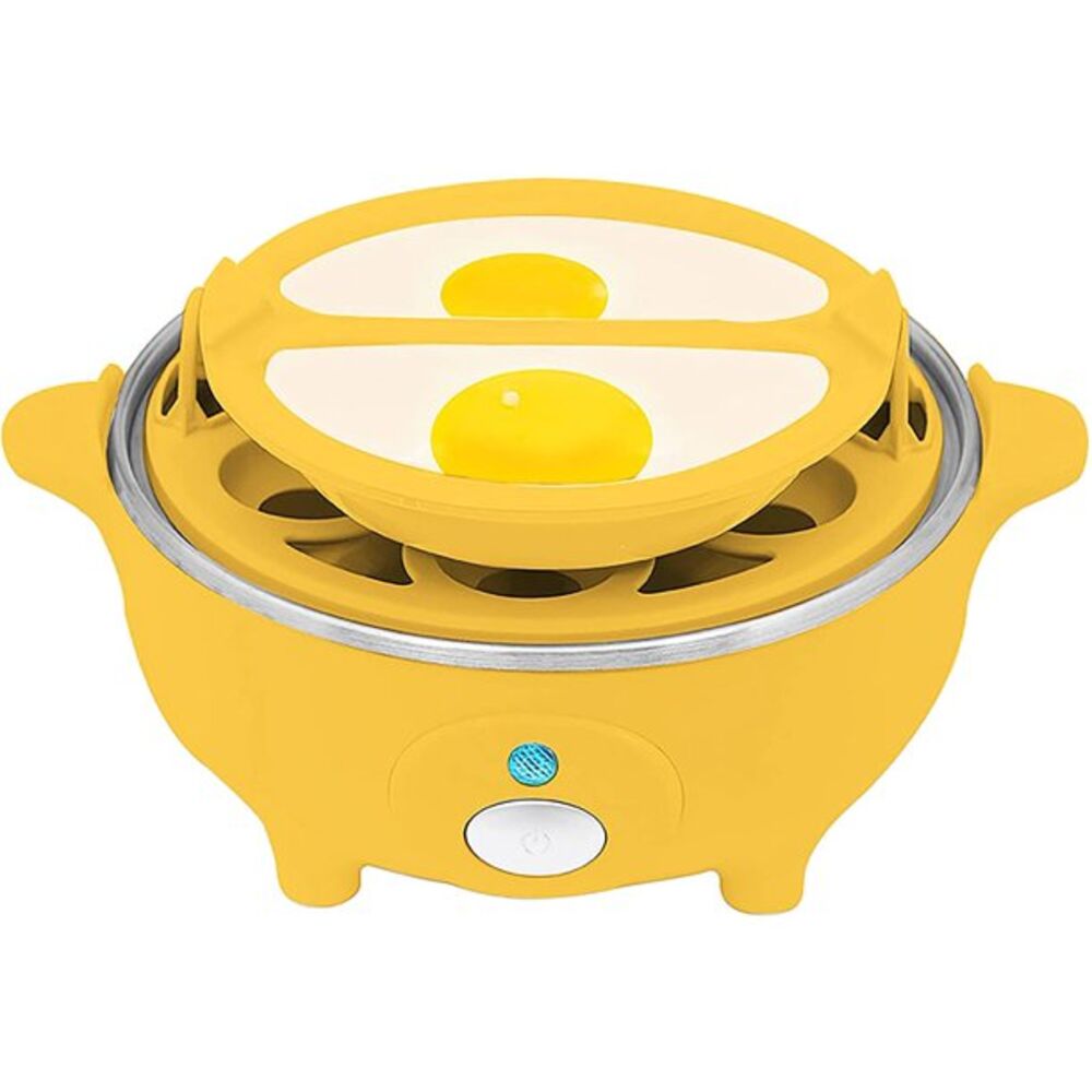 Elite Cuisine Easy Egg Cooker, 7 Eggs, Yellow 