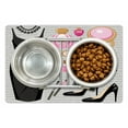 thumbnail image 1 of Heels and Dresses Pet Mat for Food and Water, Black Smart Cocktail Dress Perfume Make up Clutch Bag, Non-Slip Rubber Mat for Dogs and Cats, 18" X 12", by Ambesonne, 1 of 2