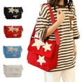 thumbnail image 2 of TIERPOP Canvas Crossbody Bag for Teen Student Versatile Shoulder Bag Large Capacity Messenger Bag Travel Bags with Star Pattern, 2 of 21