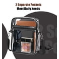 thumbnail image 3 of Bolsa transparente MoKo aprobada por el estadio para mujer bolso cruzado con correa ajustable color negro, 3 of 5
