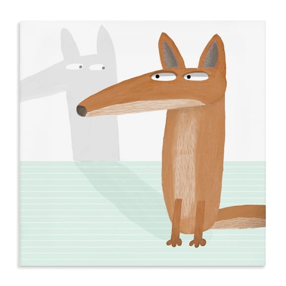Stupell Industries Whimsical Fox Shadow Canvas Wall Art, design by Carla Daly
