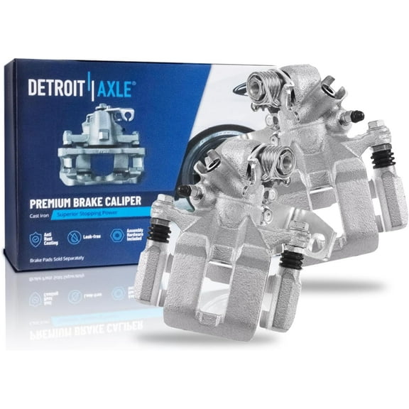 Detroit Axle - Rear 2pc Brake Calipers for 2006-2015 Honda Civic CSX 2013-2018 ILX, 2 Disc Brake Calipers with Brackets Replacement