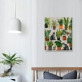thumbnail image 3 of Nawypu Cat Wall Art Boho in Planters Canvas Print Framed Cat Artwork Cute House Plants Painting for Home Wall & Tabletop Decor, 3 of 4