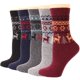 thumbnail image 2 of Calcetines de lana para mujer, medias cálidas y gruesas para senderismo, con diseño de alce, Animal, trabajo informal, vestido suave para clima frío, 12 pares, 2 of 4