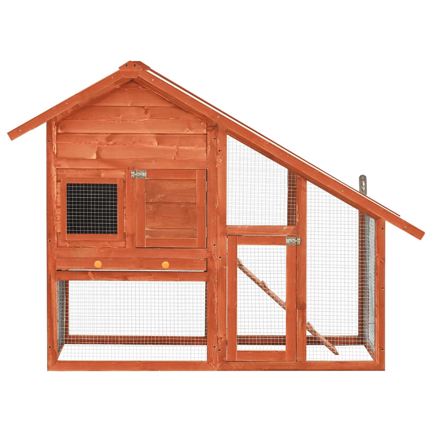 Pefilos 55" Outdoor Rabbit Hutch with Run, Large 2-Story Wooden Bunny Cage for Exercise, Comfort Bunny Condo, Two Doors and a Pull-out Tray Easy to Clean, Orange Pefilos 55" Outdoor Rabbit Hutch with Run, Large 2-Story Wooden Bunny Cage for Exercise, Comfort Bunny Condo, Two Doors and a Pull-out Tray Easy to Clean, Orange