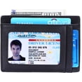 thumbnail image 2 of LAICAIW Slim Wallet Minimalist Wallets for Men and Womens Front Pocket Wallet Thin Mens RFID Blocking Credit Card Holder Black Genuine Nappa Leather Carteras para Hombres, 2 of 7