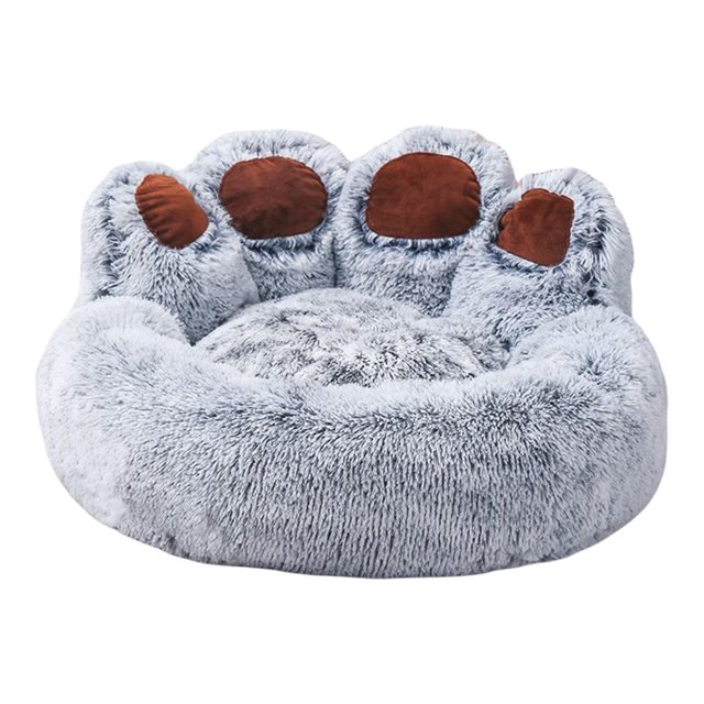 Cama para perro con pata, colchoneta para dormir con parte inferior antideslizante, colchón, cojín tipo nido, sofá cómodo Gris Grande Yuyangstore Cama para mascotas