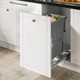 thumbnail image 2 of ModFusion 35L Single Compartment Under Counter Kitchen Cabinet Pull-Out Recycling Bin and Trash Can, Gray, 2 of 12
